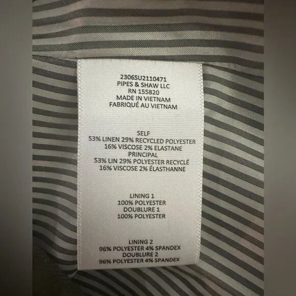 Veronica Beard Sevi Linen-Blend Blazer in Bright Army Size 8 NWT - Picture 9 of 9